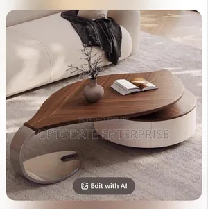 Modern Wood Top Center Table