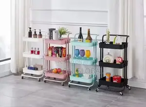 Multipurpose Utility Storage Rack Trolley - 3tiers