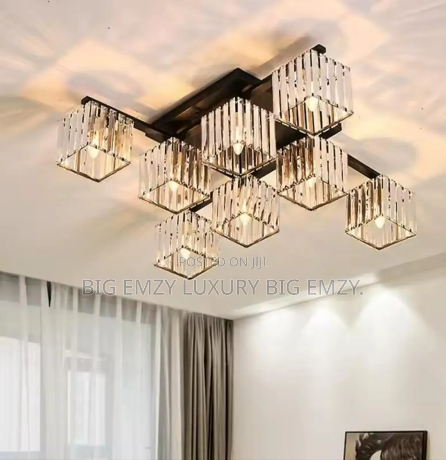 Modern Crystal Ceiling Light.