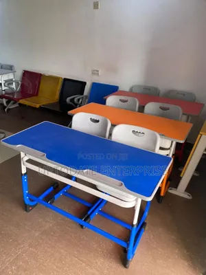 School Desk With 2 Chairs