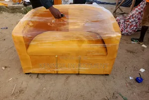 2 Seater Gold Bucket Fabric Chair