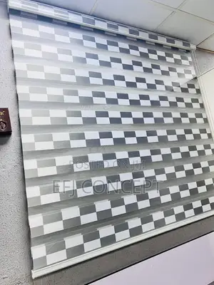 Chess-like White And Black Design For Day And Night Window Blind
