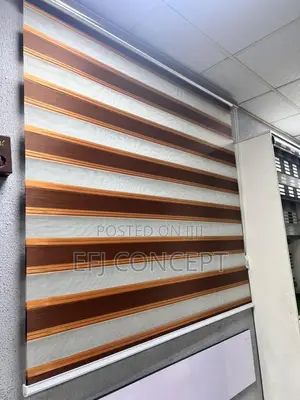Blend of Orange and Brown Design for Day and Night Window Blind