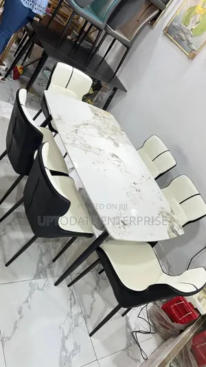 Marble Top Dining Table 6 Seat