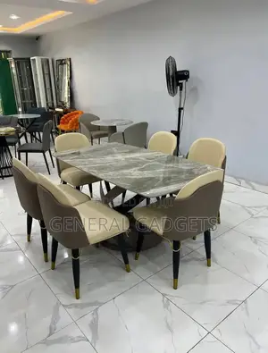 Luxurious 6-Seater Marble Top Dining Set
