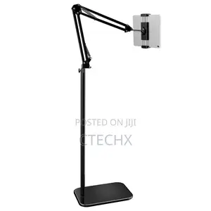 Phone or Tablet Floor Stand Holder. Adjustable + Foldable 4-12.9 Inch