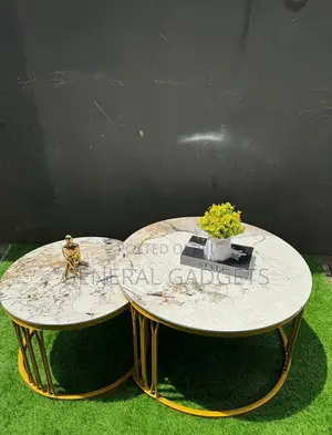 2 in 1 Faux Marble Center Table