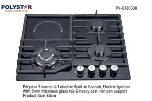 Tempered Glass Polystar Build in Gashob 3 Burner 1 Electric