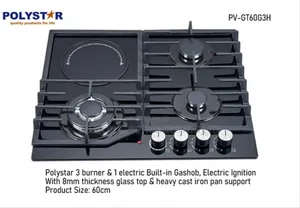 Polystar 3 Burner and 1 Electric Gas Cooker