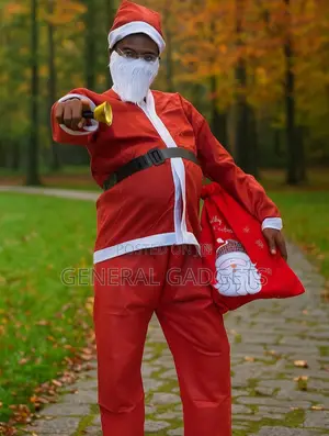 Classic Santa Claus Costume With Hat Beard
