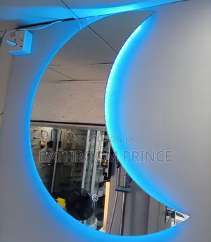 Half Led Mirror With Three Lights