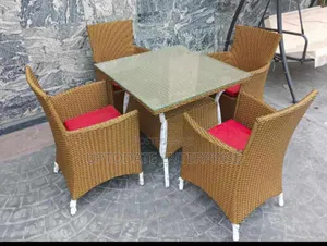 Rattan Restaurant Table With 4 Chairs