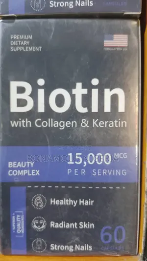Biotin With Collagen and Keratin 1500mcg X 60 Capsules