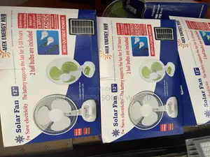 12 Inches Table Top Fan With Panel and Two Bulbs