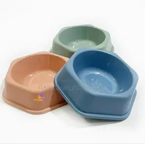 Plastic Dog, Puppy, Cat and Kitten Single Feeding Food and Water Bowl