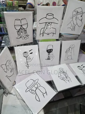 Pre - Drawn Canvas for Sip Paint Activity