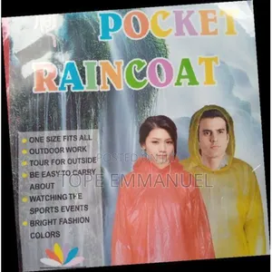 Pocket Transparent Raincoat 12pcs One Size Fits All