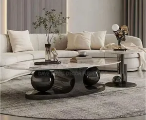 Classic Unique Marble Top Center Table