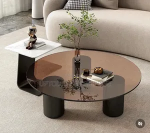 Modern Glass Center Table and Side Table