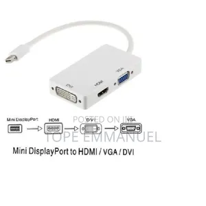 Mini Display Port to Vga/Hdmi/Dvi Adapter-Apple Enable
 