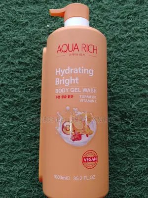 Aqua Rich Hydrating Bright Body Gel Wash (Turmeric + Vitamin C)