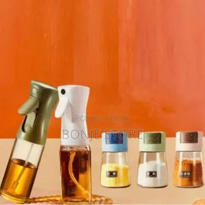5pcs Spray Oil Bottle and Spice Container Set