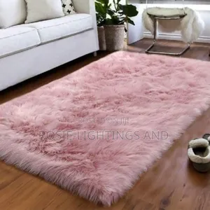 Soft Fluffy Rugs Faux Sheepskin Area Rug(5 by 7) Pink