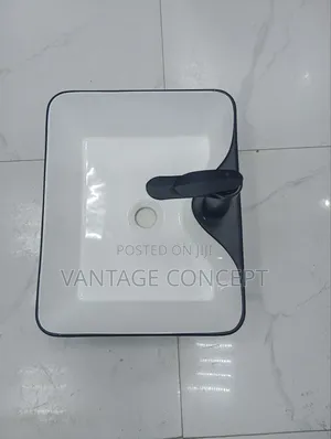 4cm Countertop Basin Black and White Colour
