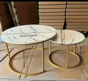 2pcs Marble Colour Top Nordic Center Table