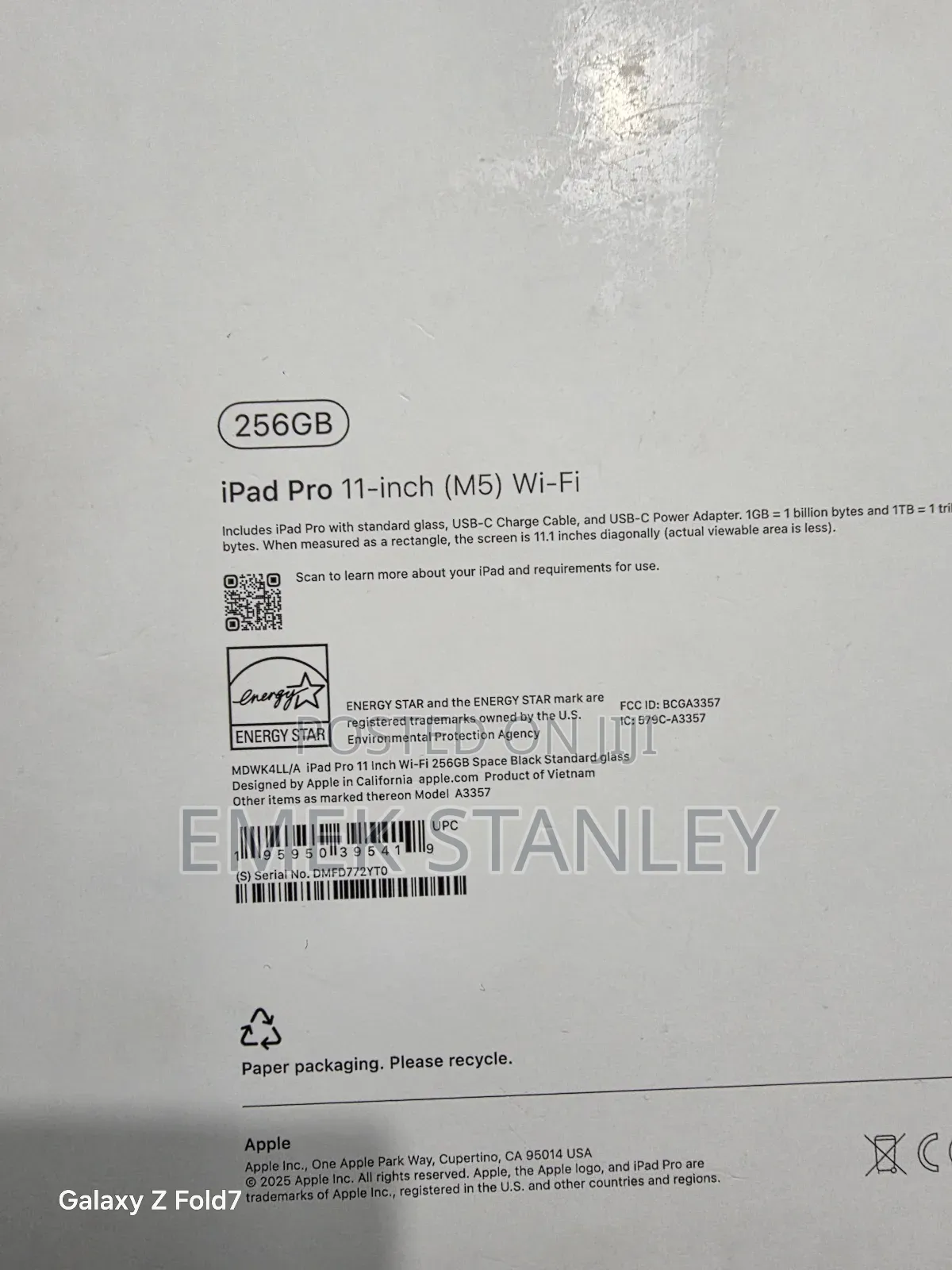 New Apple iPad (2025) 256 GB Gray