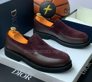 Men Dressy Suede and Leather Mix Dior Loafers
