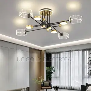 Modern Luxury Chandelier Lighting for Living Room Bedroom Plated Gold