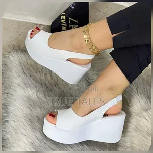 White Turkey Classy Wedge Comfortable Sandals Sizes 37 To 42