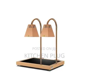 Commercial Food Warmer Lamp With a Double-Headed Design.