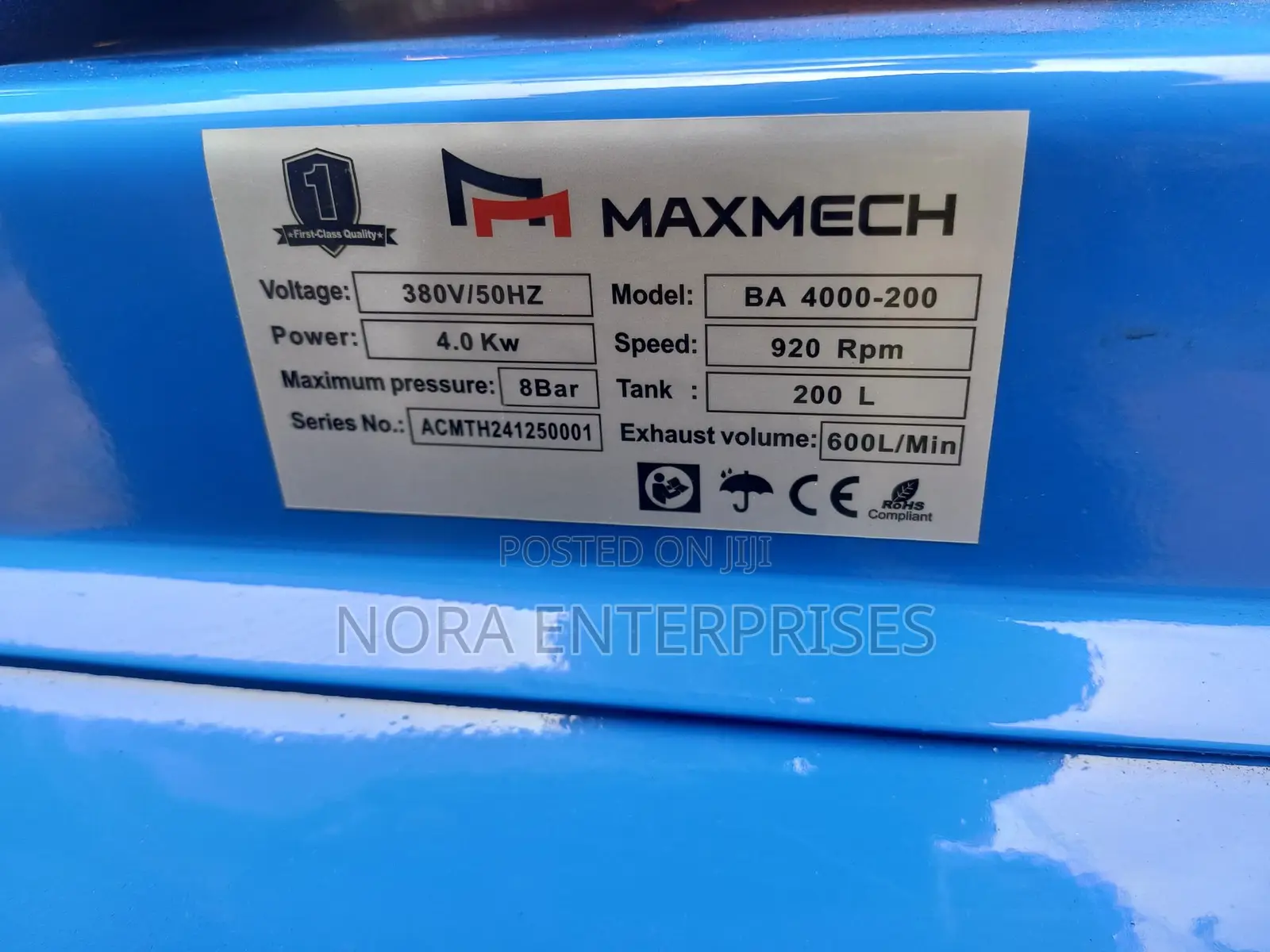 200 Liters Maxmech Air Compressor With Diesel Engine