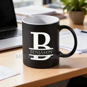 Ceramic Tik Black Mug,Couple's Home With Breakfast Coffee and Milk
Cup