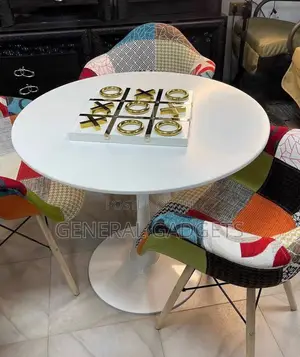 Wooden Dining Table With Patch Chairs