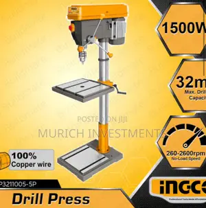 Ingco 1500w Drill Press 32mm | Industrial Stand Table Drilling Machine