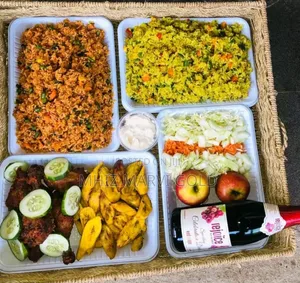 Food,Cake And Chops Package