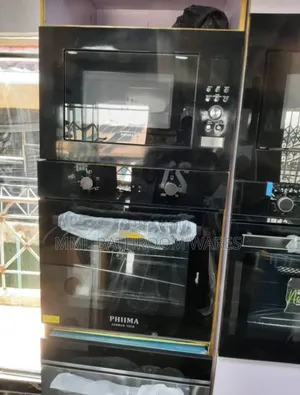 Black Built in Microwave and Oven Set