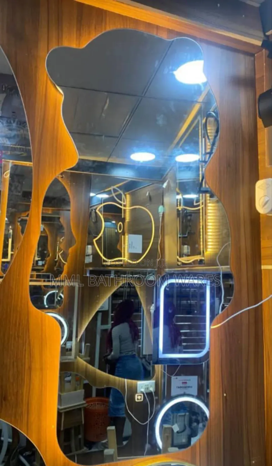 Bear Shaped Full Body Mirrors With Lights