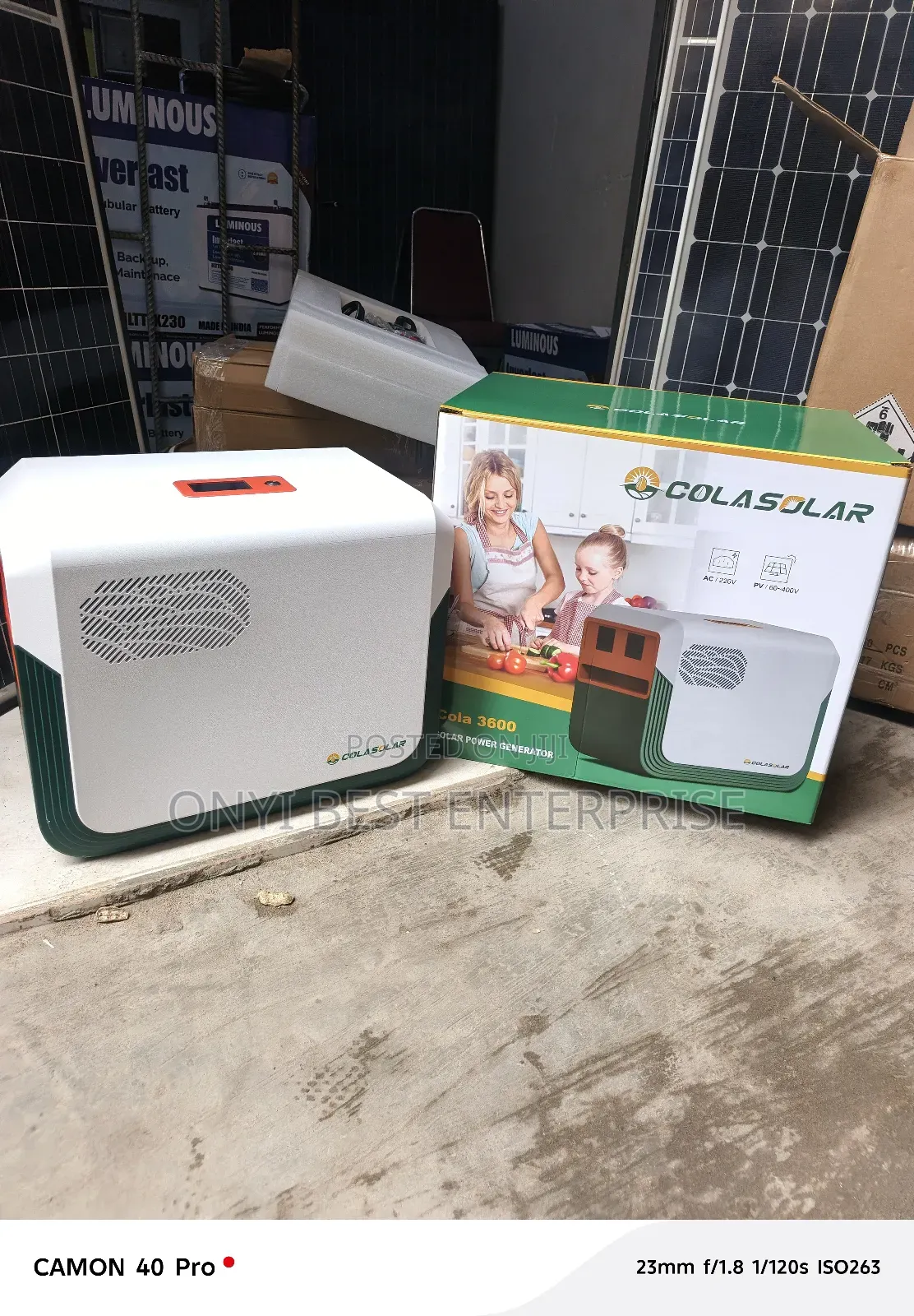 Cola Solar Power Generator 3.6kwh