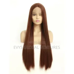 28" Full Lace Long Wig Human Hair - Brown