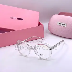 Miu Miu Style - Clear Frame Blue Light Blocking Glasses - New!