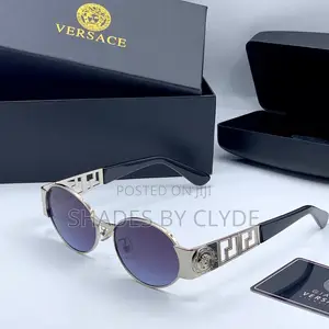 Authentic Versace Sunglasses - Gold Frame, Brown Lenses - New in Box!