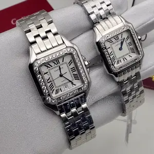 Cartier Quality Luxury Ladies Iced Face Automatic Engine Wristwatch