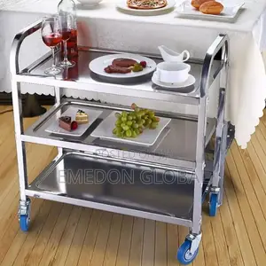 Quality Stainless Steel 3layer Food Trolley