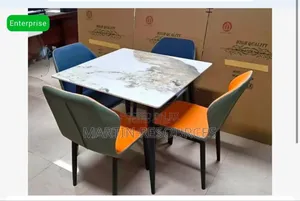 4-Seater Marble Dining Table