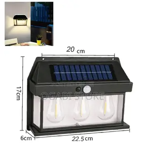 3 Bulbs Solar Rechargeable Sensor Light