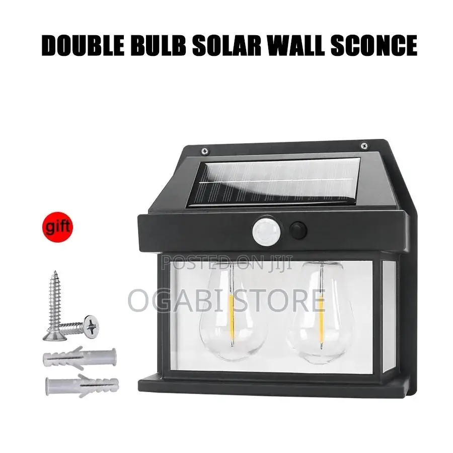Double Solar Rechargeable Sensor Security Light